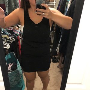 Black overall dress